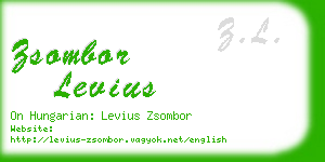 zsombor levius business card